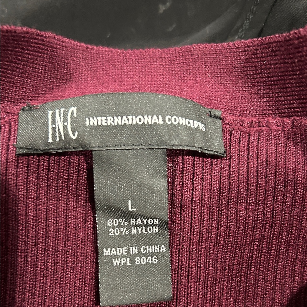INC International Concepts Burgundy Sweater - Picture 5 of 6
